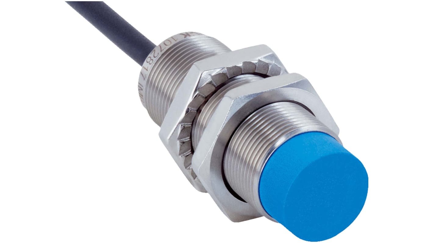 Sick Inductive Barrel-Style Proximity Sensor, M18 x 1, 12 mm Detection, NO Output, 10 → 30 V, IP68, IP69K