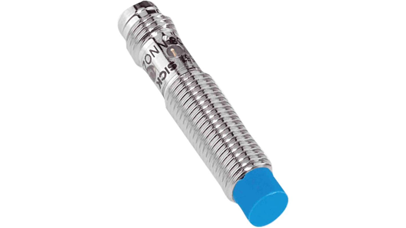 Sick Inductive Barrel-Style Proximity Sensor, M8 x 1, 2.5 mm Detection, PNP Normally Open Output, 10 → 30 V, IP67