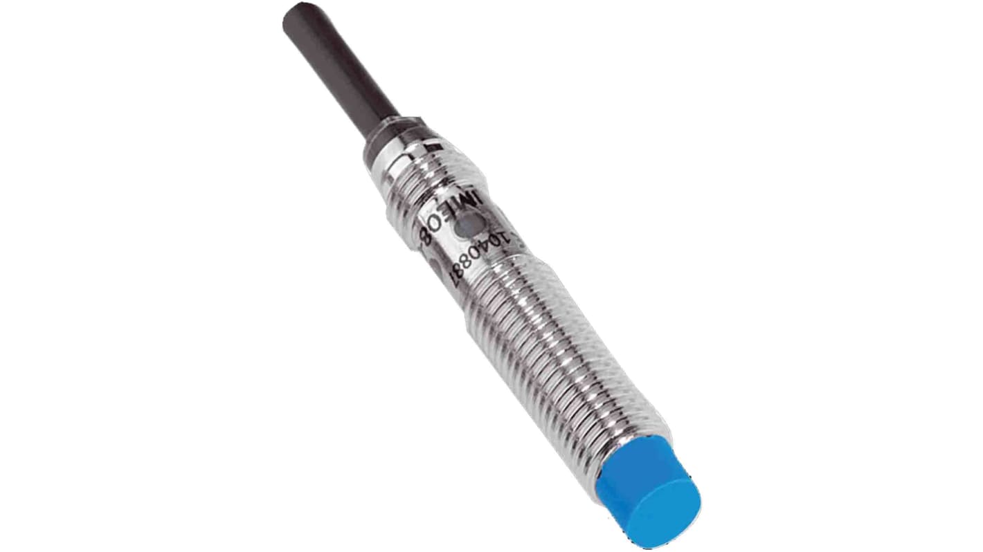 Sick Inductive Barrel-Style Proximity Sensor, M8 x 1, 2.5 mm Detection, PNP Normally Open Output, 10 → 30 V, IP67