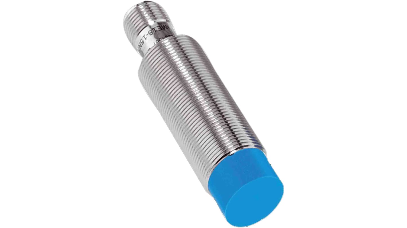 Sensore di prossimità Cilindrico Sick, NPN normalmente aperto, M18 x 1, rilevamento 12 mm, 10 → 30 V.