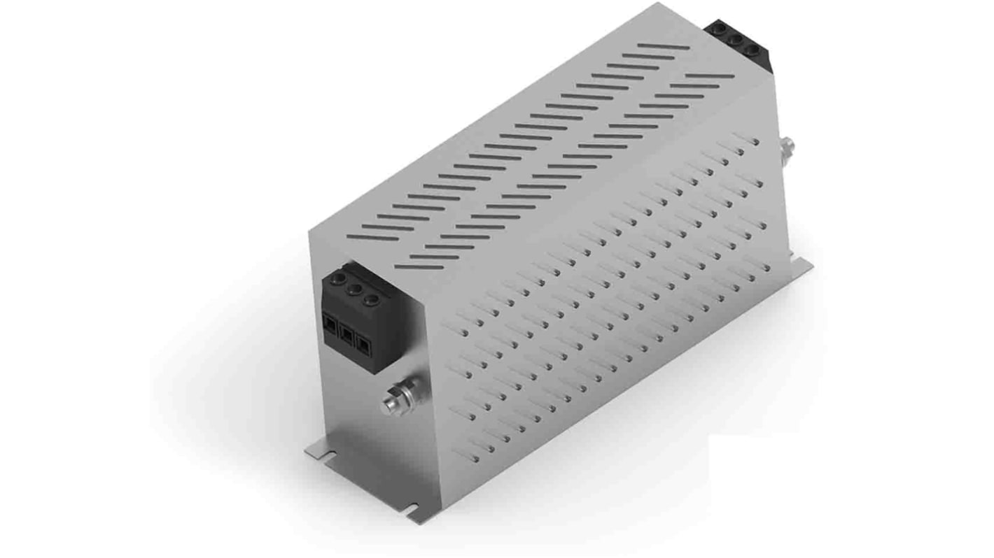 TE Connectivity KEM-BS EMV-Filter, 440 V ac, 75A, Gehäusemontage, Anschlussblock, 3-phasig 18 mA / 50 → 60Hz