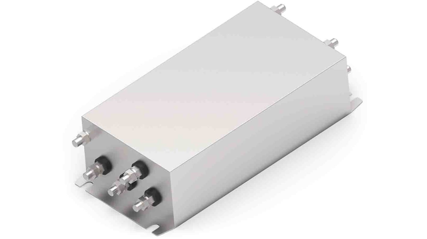 Filtro EMI TE Connectivity, 100A, 520 Vac, 50 → 60Hz, Montaje en Panel, con terminales Perno roscado 6 mA, Serie