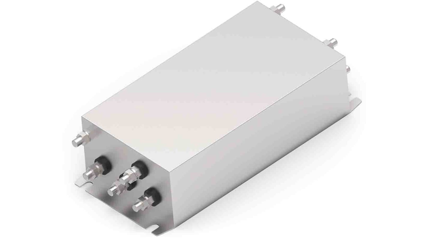 TE Connectivity KES Serien EMI filter, Chassismontering, 150A, 520 V ac, 50 → 60Hz, Terminering: Gevindbolt,