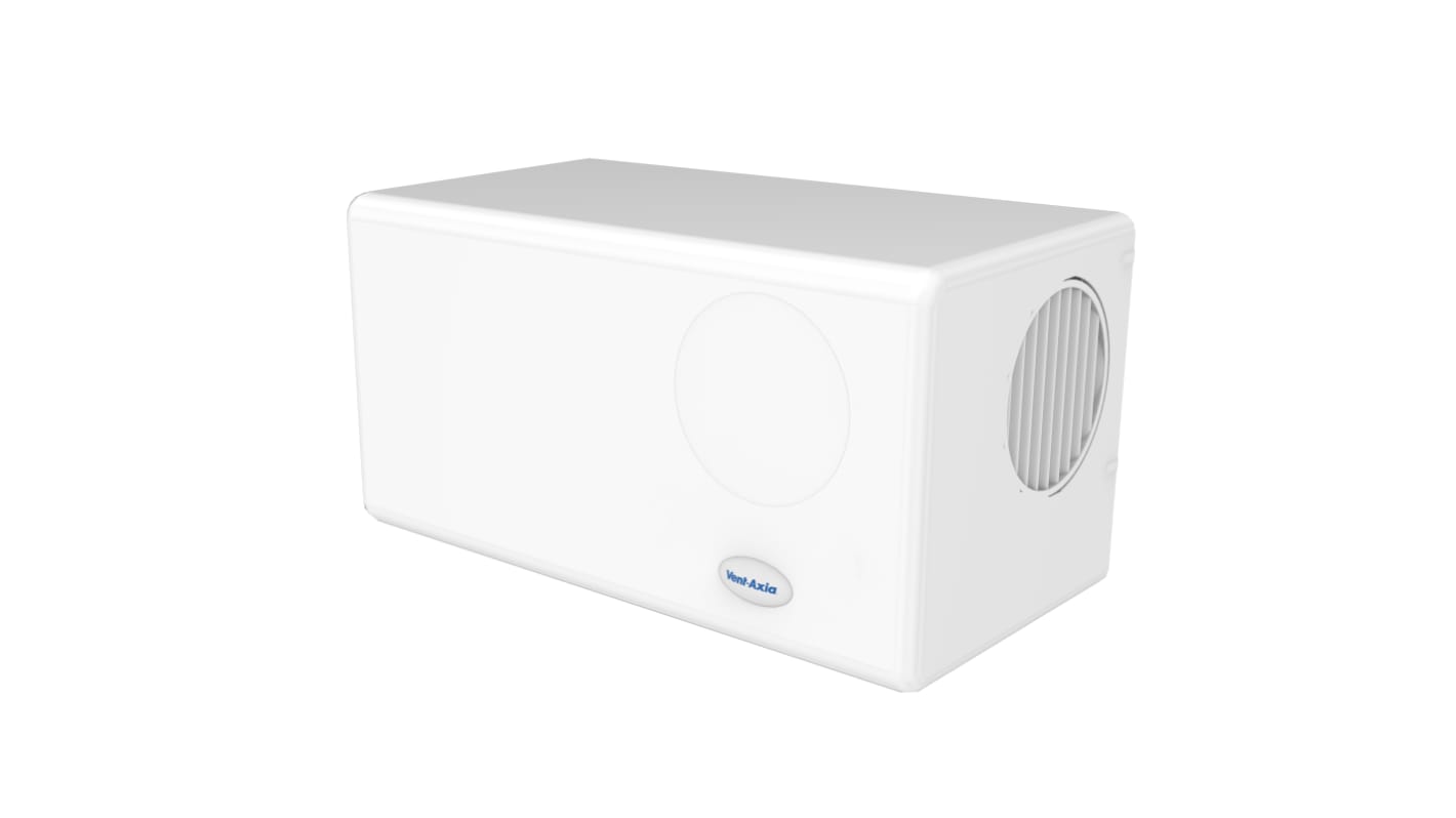 VentAxia 479188 PoziDry Rectangular Wall Mounted Extractor Fan, Ventilation, 29.7dB, Duct Size