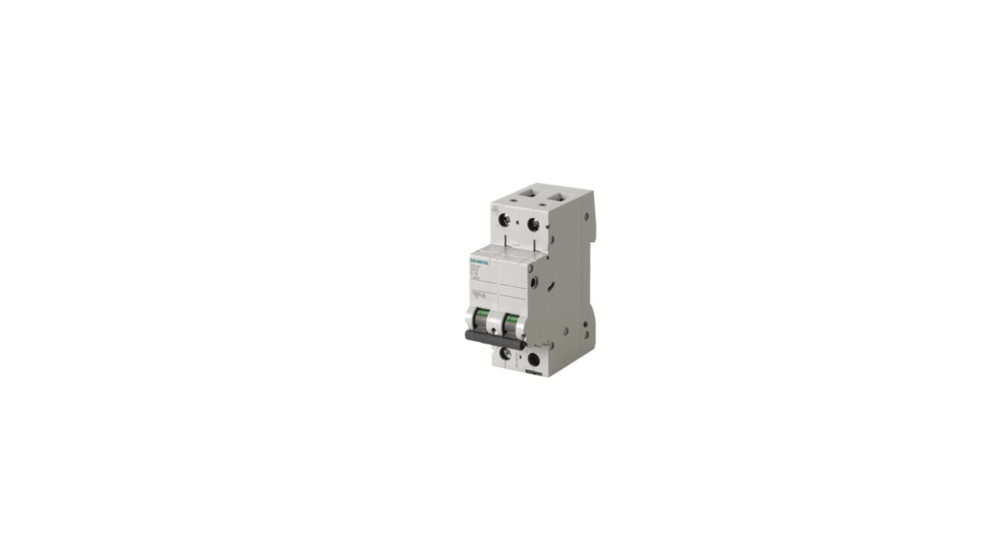 Disjoncteur Siemens 5SL4 2P, 50A, pouvoir de coupure 10 kA, montage rail DIN