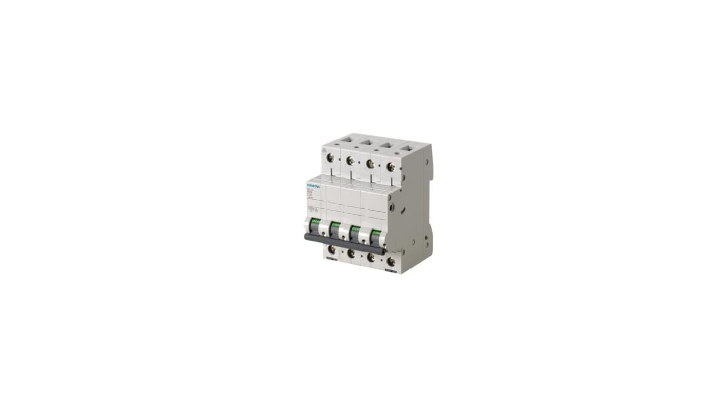 Siemens 5SL4 MCB Leitungsschutzschalter Typ C, Pol 3P+N 1.6A 400V, Abschaltvermögen 10 kA SENTRON DIN-Schienen-Montage