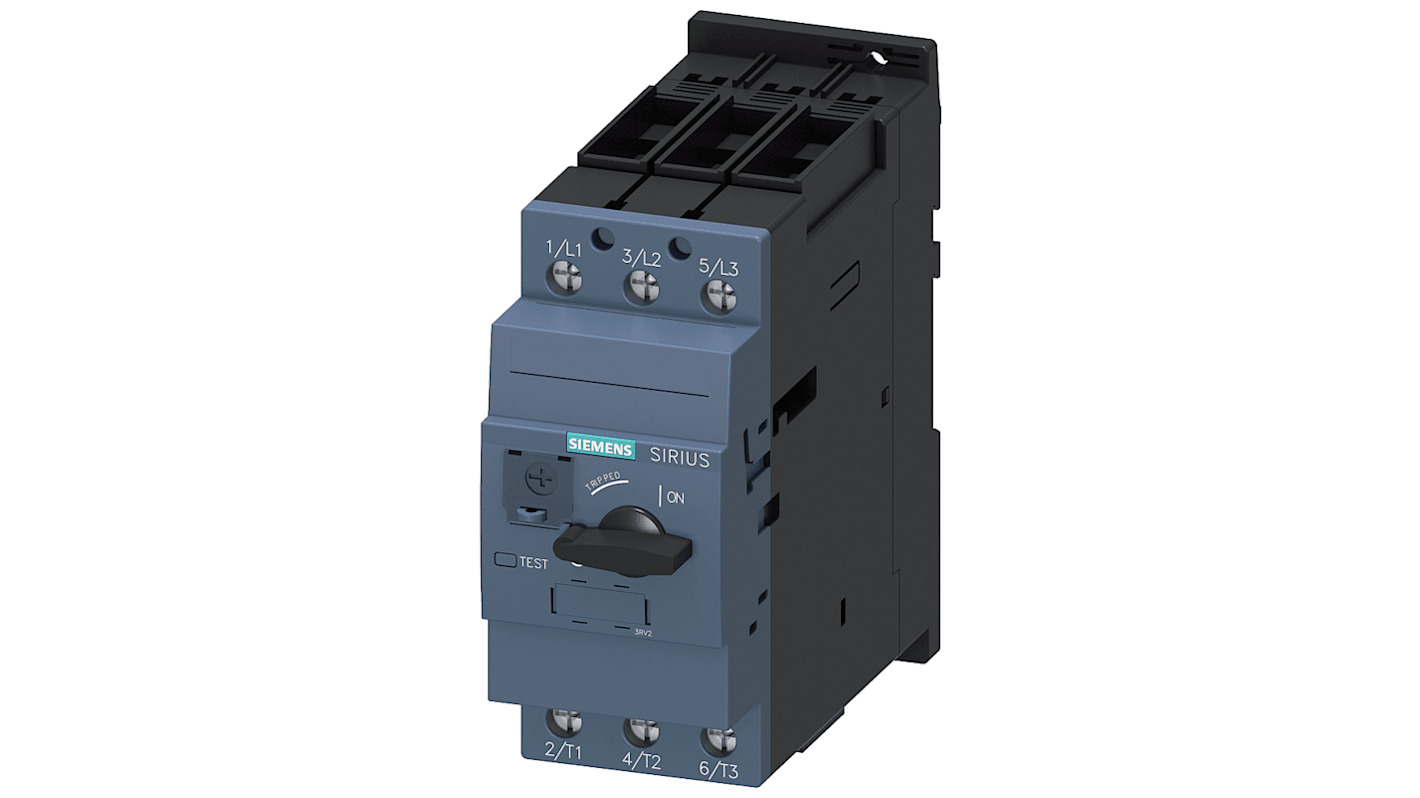 Disjoncteur thermique Siemens 3RV2, 17A, 3 pôles, 400V c.a.