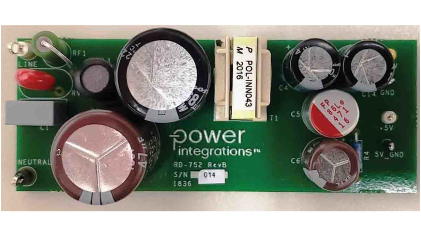 Power Integrations RDK-752 RDR-752 Flyback konverter til INN3673C-H601 til Integreret strømforsyning