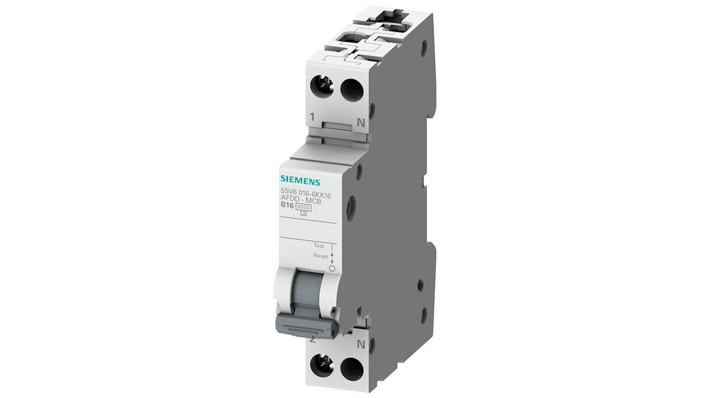 Interruptor automático 2P, 6A, Poder de corte 6 kA, Sentron, Montaje en Carril DIN