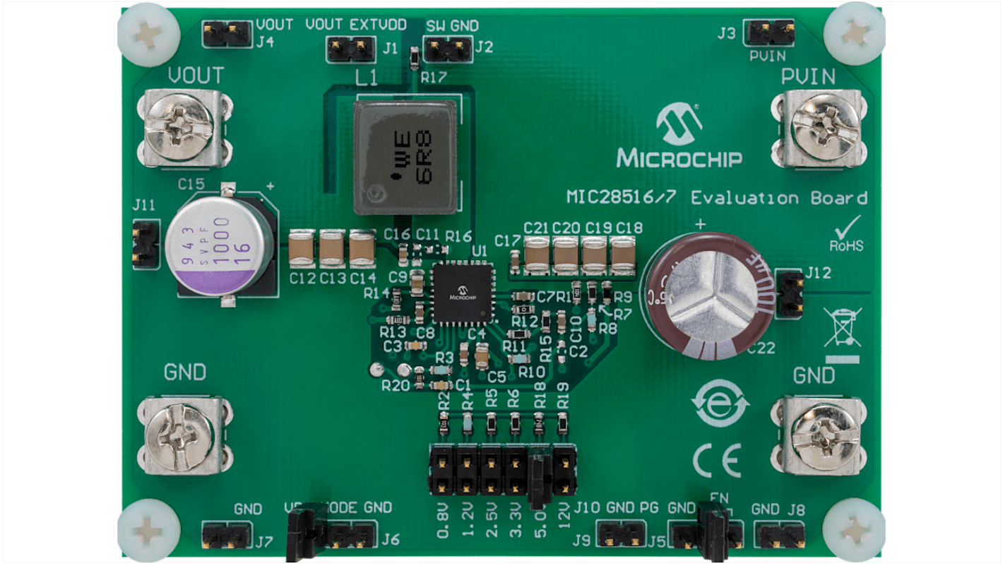 Kit di sviluppo per MIC28516 Evaluation Board ADM00929