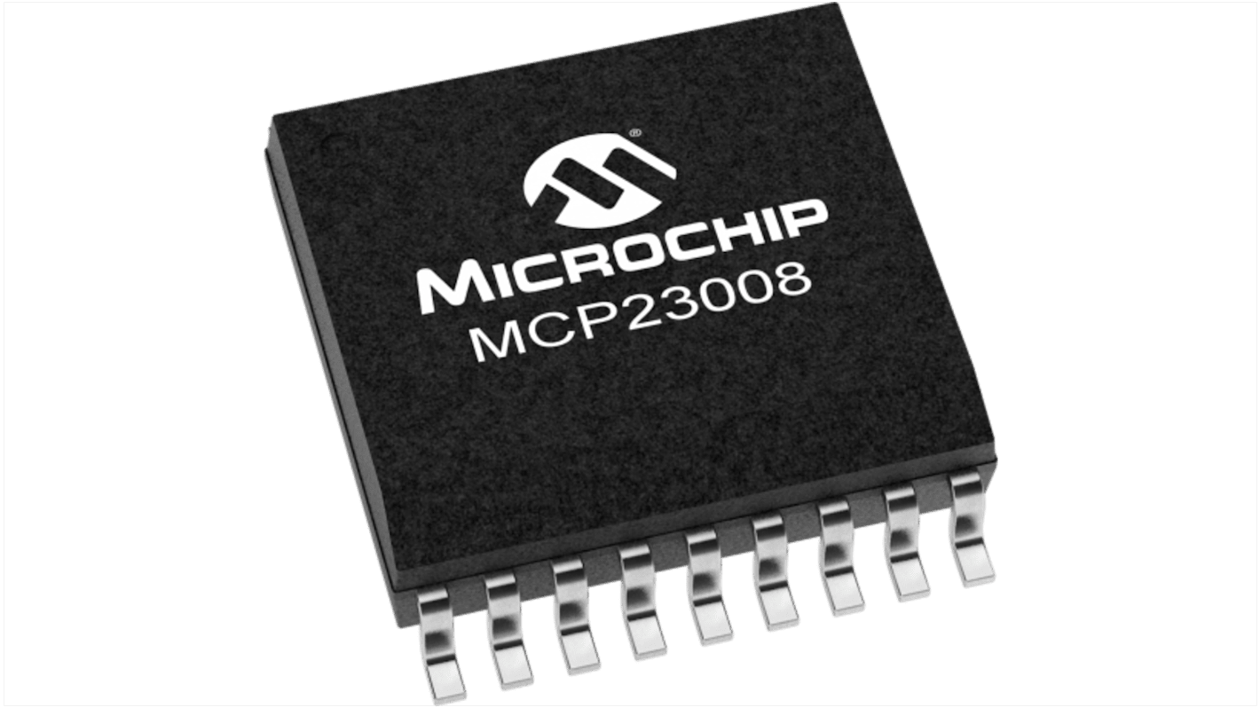 I/O expander, 8-csatornás, 1.7MHz, 20-tüskés, I2C, soros, SSOP