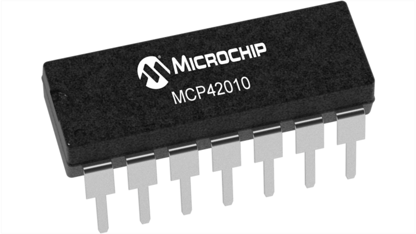 MCP42010-I/SL, Digital Potentiometer 12kΩ 2-Position Linear 2-Channel SPI 14 Pin, SOIC