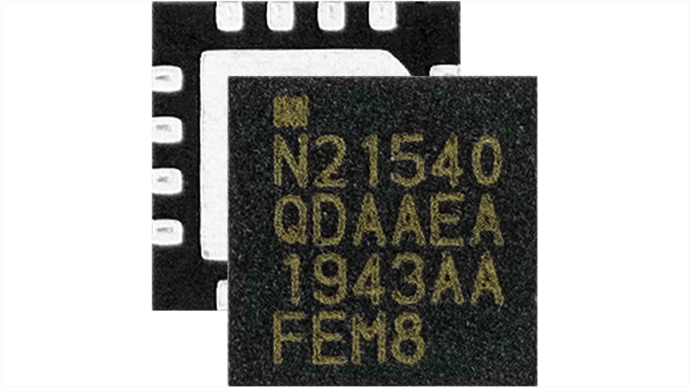 Wzmacniacz RF nRF21540-QDAA-R7, 13 dB 2,4 GHz, QFN16 16-pinowy, Nordic Semiconductor