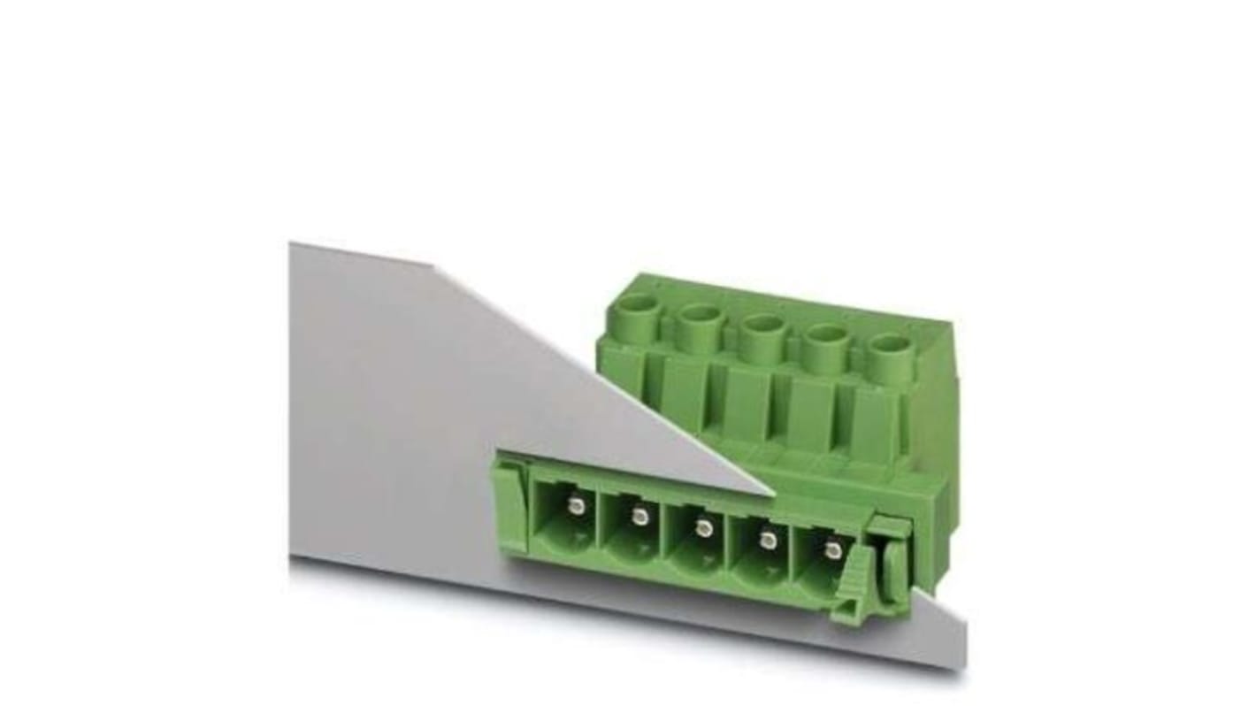 Phoenix Contact 10.16mm Pitch 9 Way Pluggable Terminal Block, Feed Through Plug, Cable Mount, Panel Mount, Screw