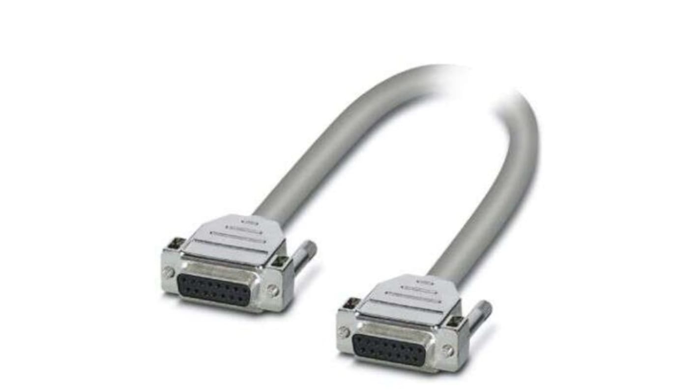 Phoenix Contact CABLE-D15SUB/B/B Serielles Kabel / Sub-D, 15-polig / Sub-D, 15-polig, 1m, Grau