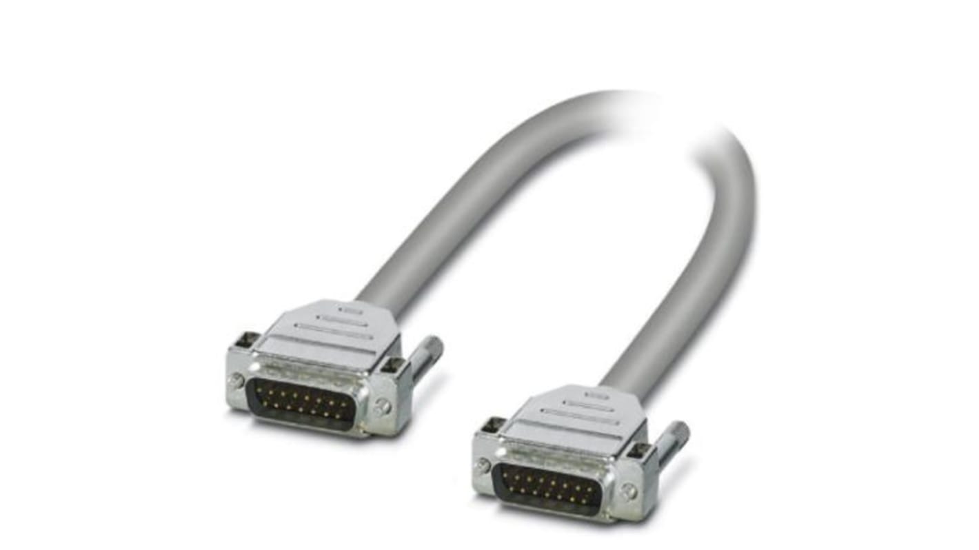 Phoenix Contact 15 Pin D-sub 15 Pin D-sub Serial Cable, 1m