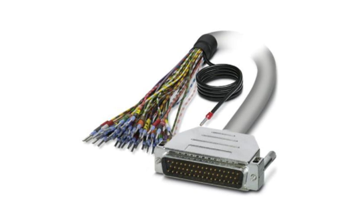 Phoenix Contact Male 50 Pin D-sub Unterminated Serial Cable, 4m