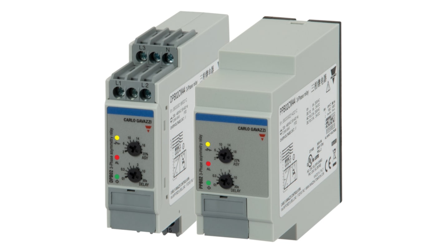 DPB02CM44 Carlo Gavazzi Voltage Monitoring Relay, 3 Phase, SPDT, DIN