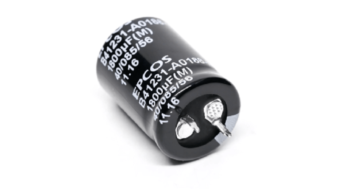 EPCOS Snap-In Aluminium-Elektrolyt Kondensator 4700μF / 63V dc, Ø 30mm x 35mm, +85°C