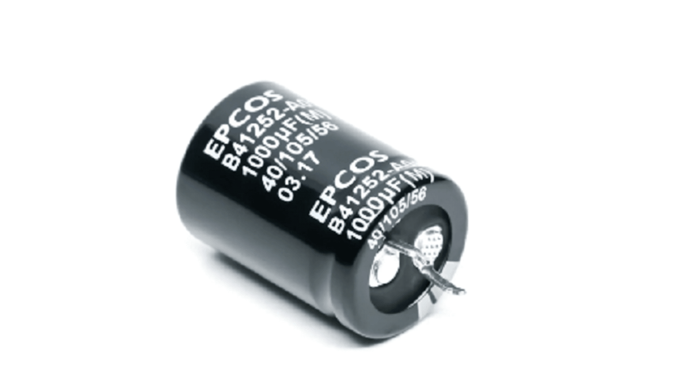 EPCOS 22000μF Aluminium Electrolytic Capacitor 25V dc, SnapIn