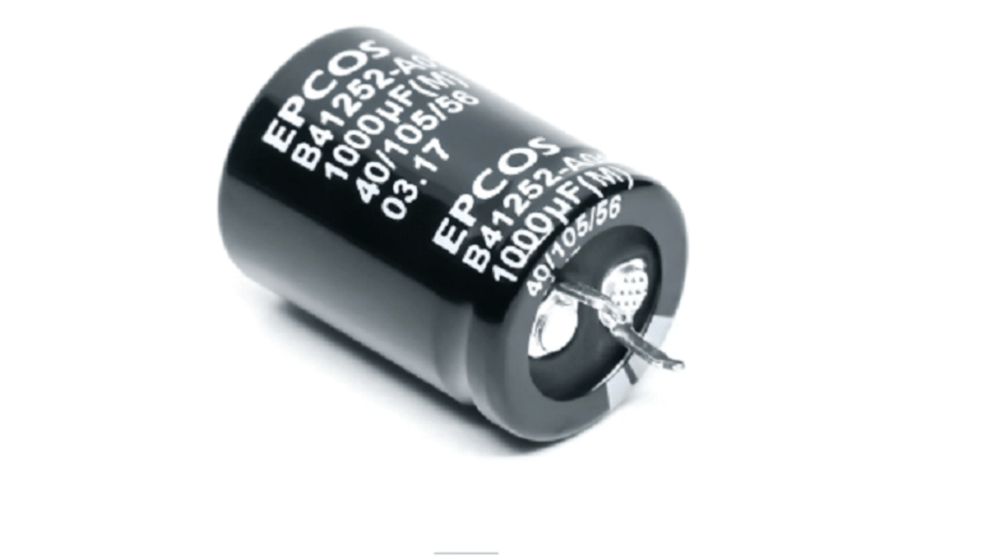 EPCOS Snap-In Aluminium-Elektrolyt Kondensator 3300μF / 50V dc, Ø 22mm x 35mm, bis 105°C