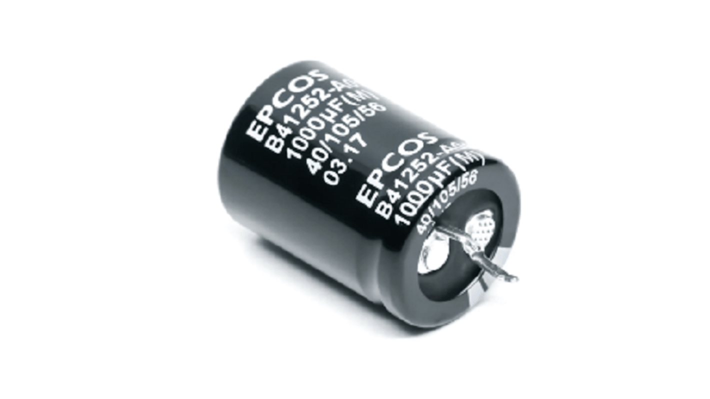 EPCOS Snap-In Aluminium-Elektrolyt Kondensator 15000μF / 35V dc, Ø 30mm x 45mm, bis 105°C