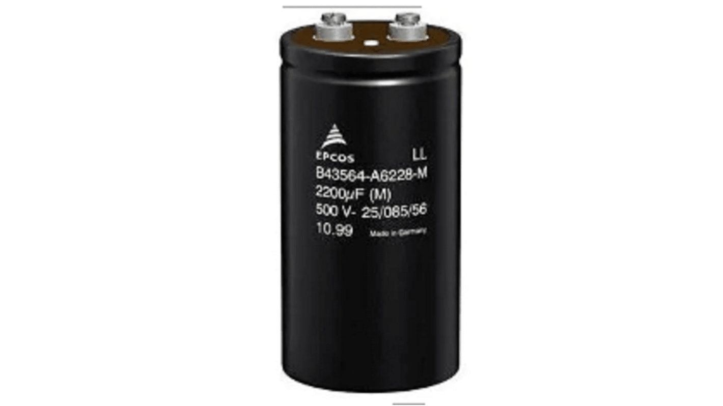 Condensador electrolítico EPCOS, 33000μF, mont. roscado, 76.9 x 105.7mm, paso 31.7mm