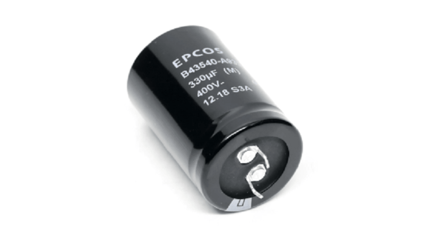 Condensador electrolítico EPCOS, 560μF, 450V dc, de encaje a presión, 35 x 55mm, paso 10mm