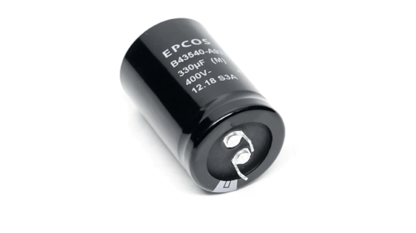EPCOS Snap-In Aluminium-Elektrolyt Kondensator 1000μF / 250V dc, Ø 30mm x 40mm, bis 105°C