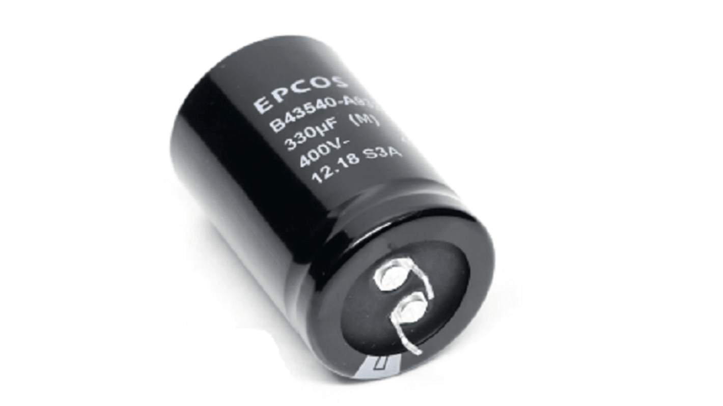 EPCOS 470μF Aluminium Electrolytic Capacitor 400V dc, Snap-In - B43545B9477M000