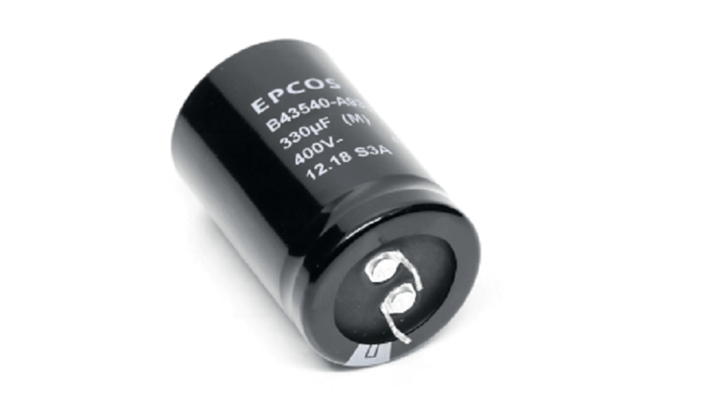 EPCOS 1200μF Aluminium Electrolytic Capacitor 400V dc, Snap-In - B43630A9128M000