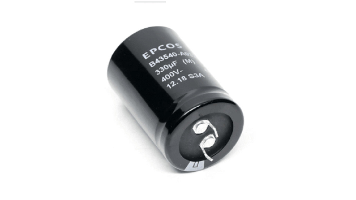 Condensador electrolítico EPCOS, 680μF, 400V dc, de encaje a presión, 30 x 50mm, paso 10mm