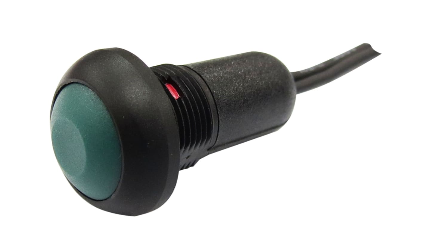 RS PRO Push Button Switch, Momentary, Panel Mount, 13.6mm Cutout, SPST, 50V dc / 125V ac, IP67
