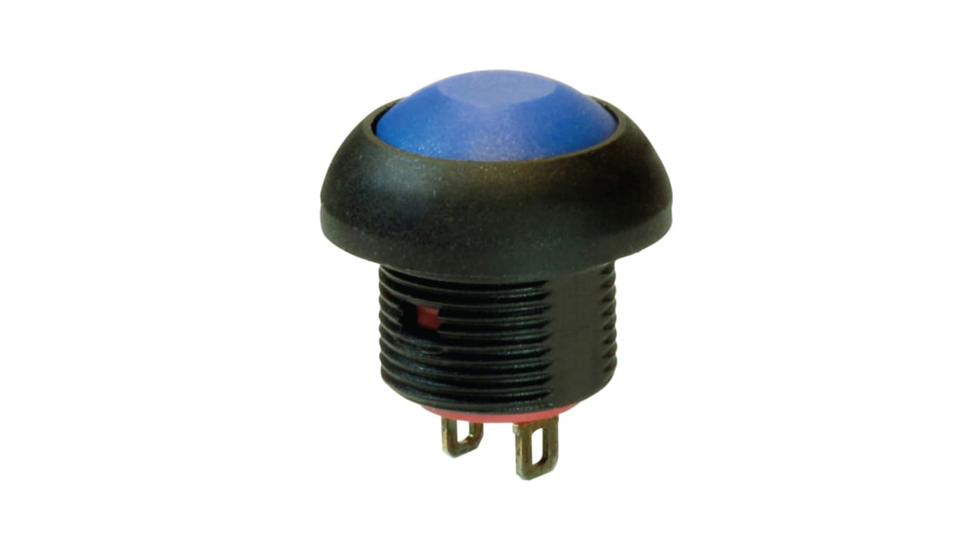 RS PRO Push Button Switch, Off-(On), Panel Mount, 13.6mm Cutout, SPST, 50V dc / 125V ac, IP67