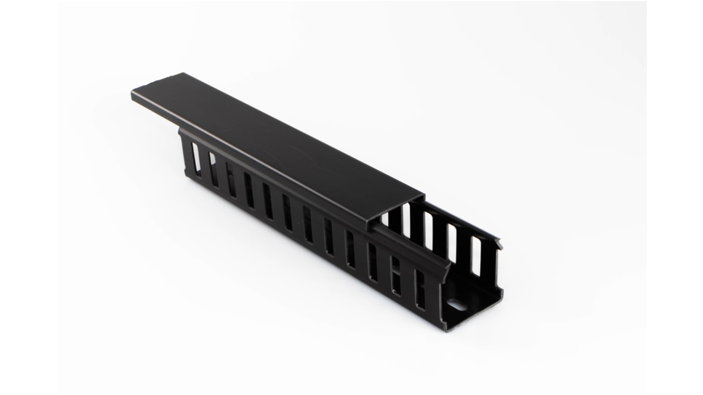 09940000Y Betaduct 994 Black Slotted Panel Trunking Open Slot, W75
