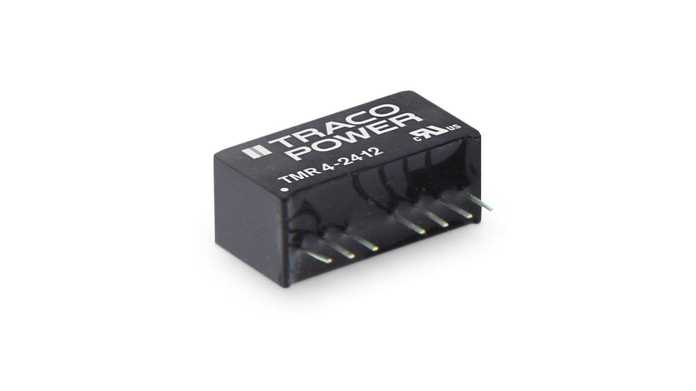 TRACOPOWER TMR DC-DC Converter, 15V dc/ 266mA Output, 9 → 18 V dc Input, 4W, Through Hole, +85°C Max Temp -40°C