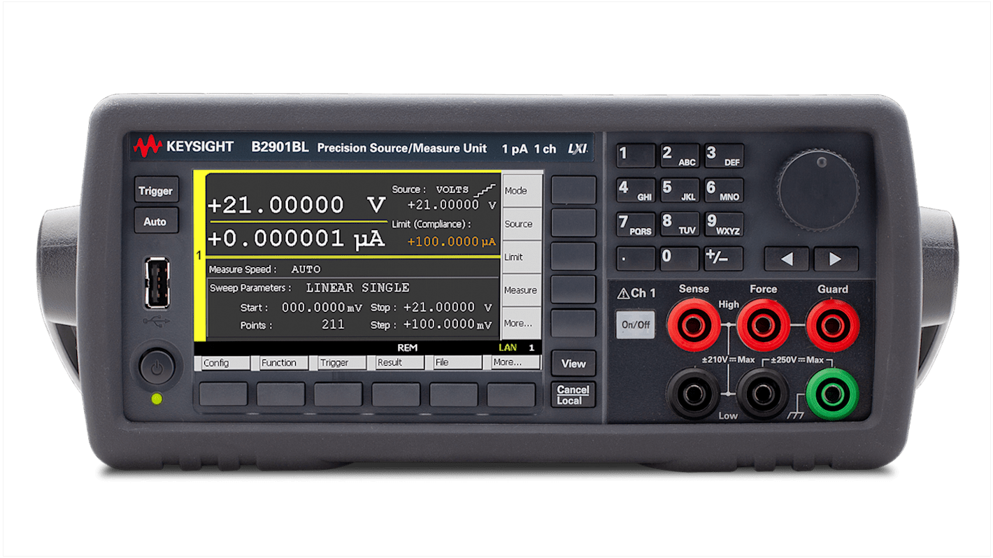B2901BL Keysight Technologies B2900BL Series Source Meter, 1 μV → 21