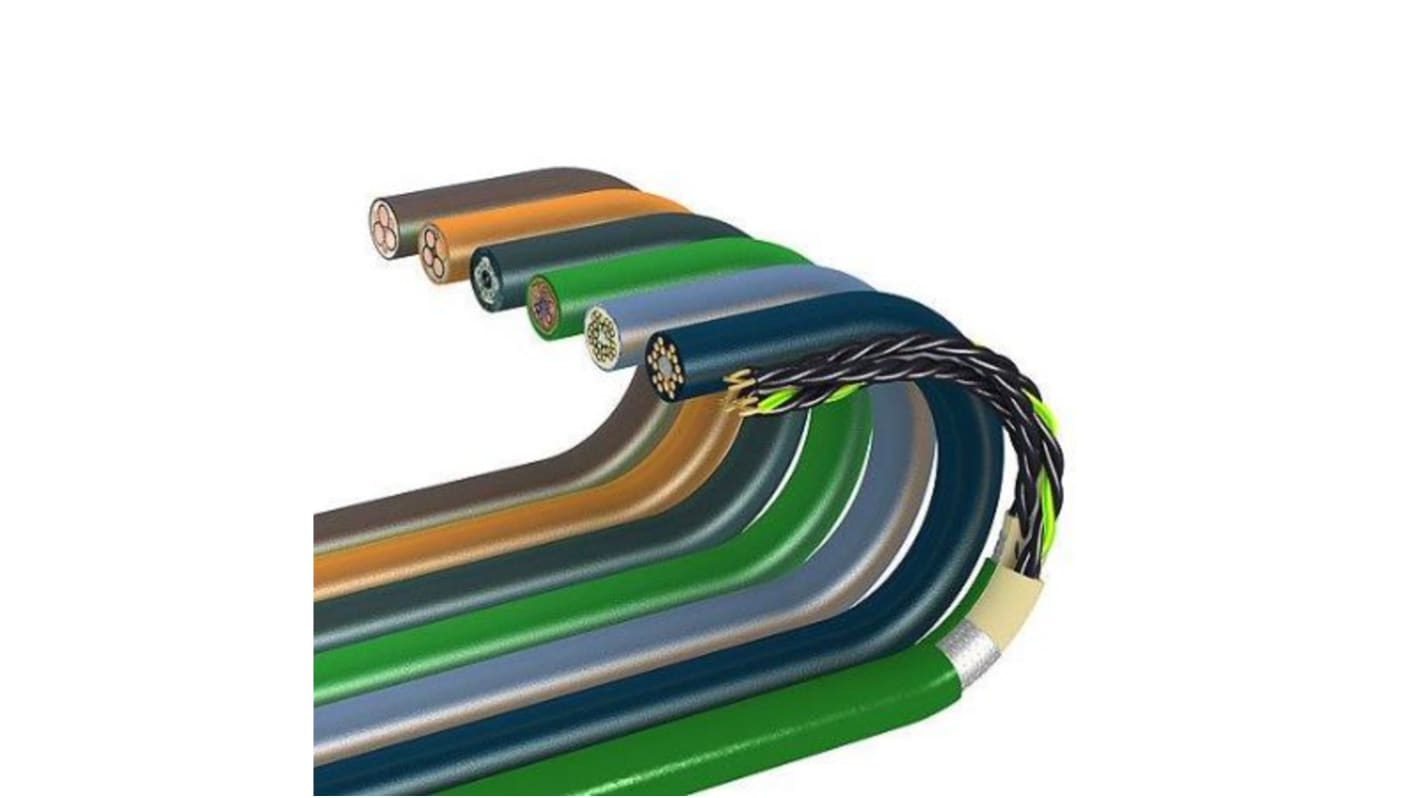 Cable de datos apantallado Igus chainflex CFBUS.LB de 4 núcleos, 0,5 mm², Ø ext. 8.5mm, long. 50m, 50 V, 10 A, Libre de