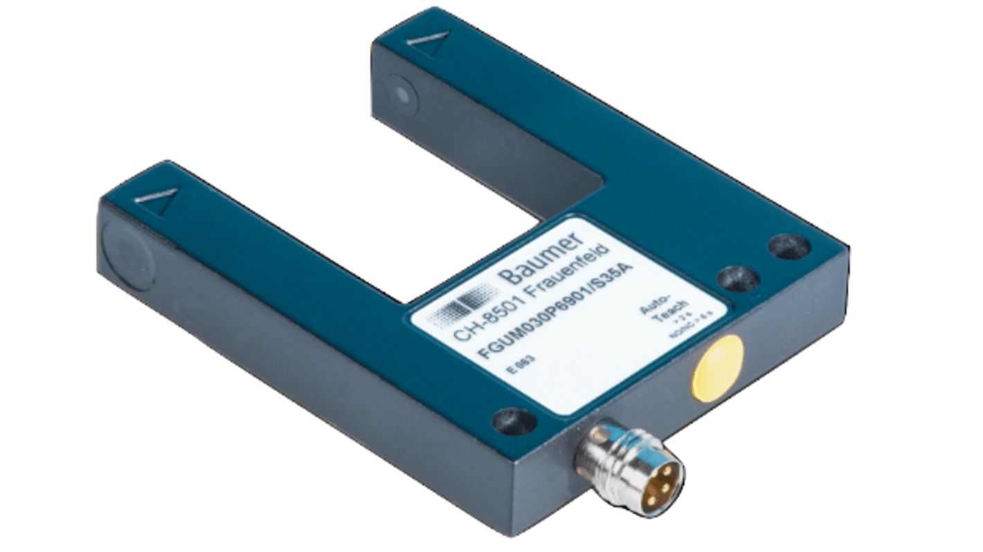 Baumer Through Beam Photoelectric Sensor, Fork Sensor, 30 mm Detection Range