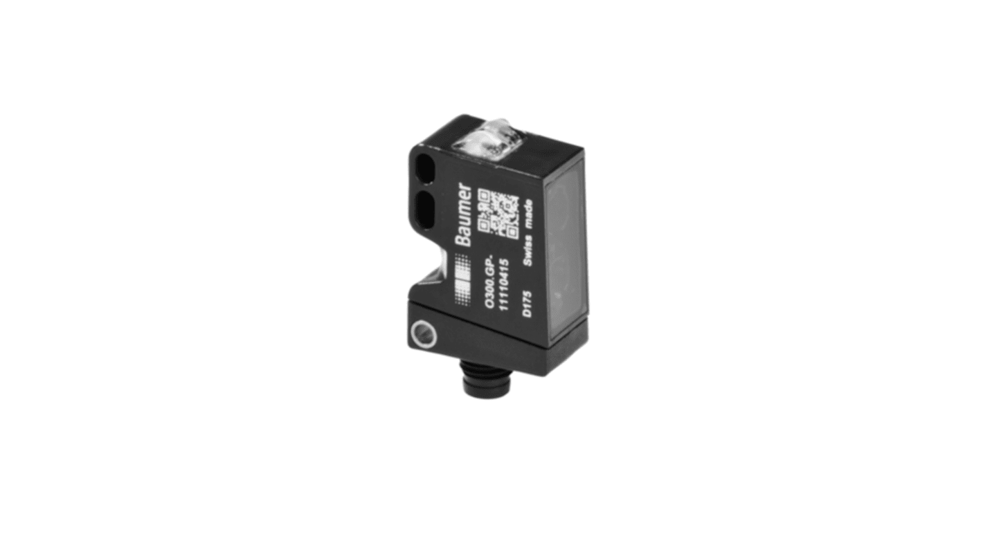 Baumer Retroreflective Photoelectric Sensor, Block Sensor, 5 mm Detection Range