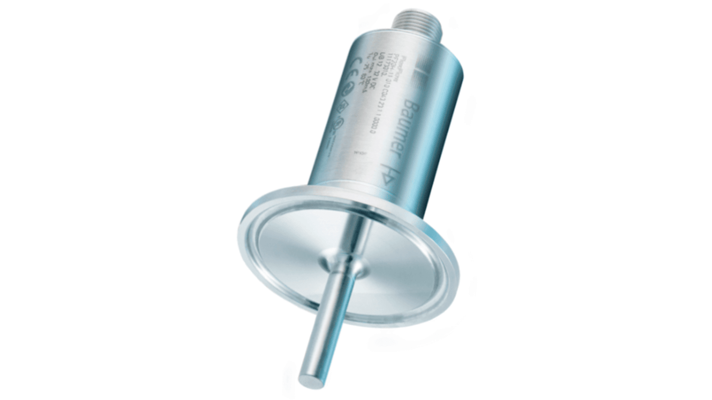 Capteur de débit Baumer PF20H pour Liquides, 10 cm/s à 400 cm/s, raccord G 1/2" hygiénique