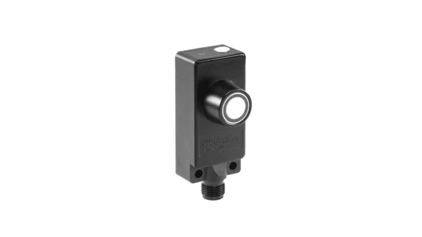 Baumer Ultrasonic Block-Style Motion Sensor, M12 x 1, 250 mm Detection, Voltage Output, IP67