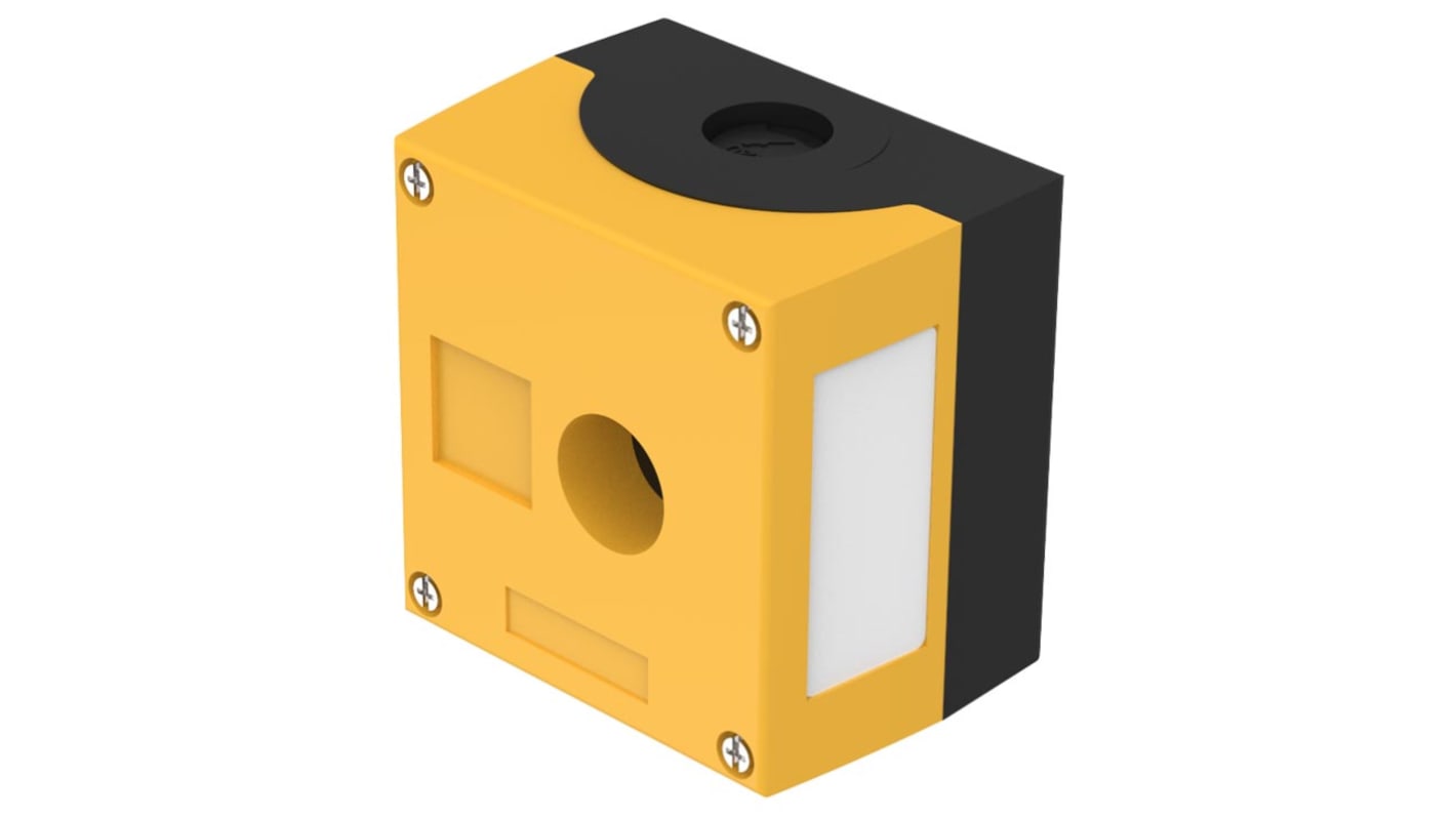 EAO Yellow Plastic 45 Enclosure - 1 Hole 22.3mm Diameter