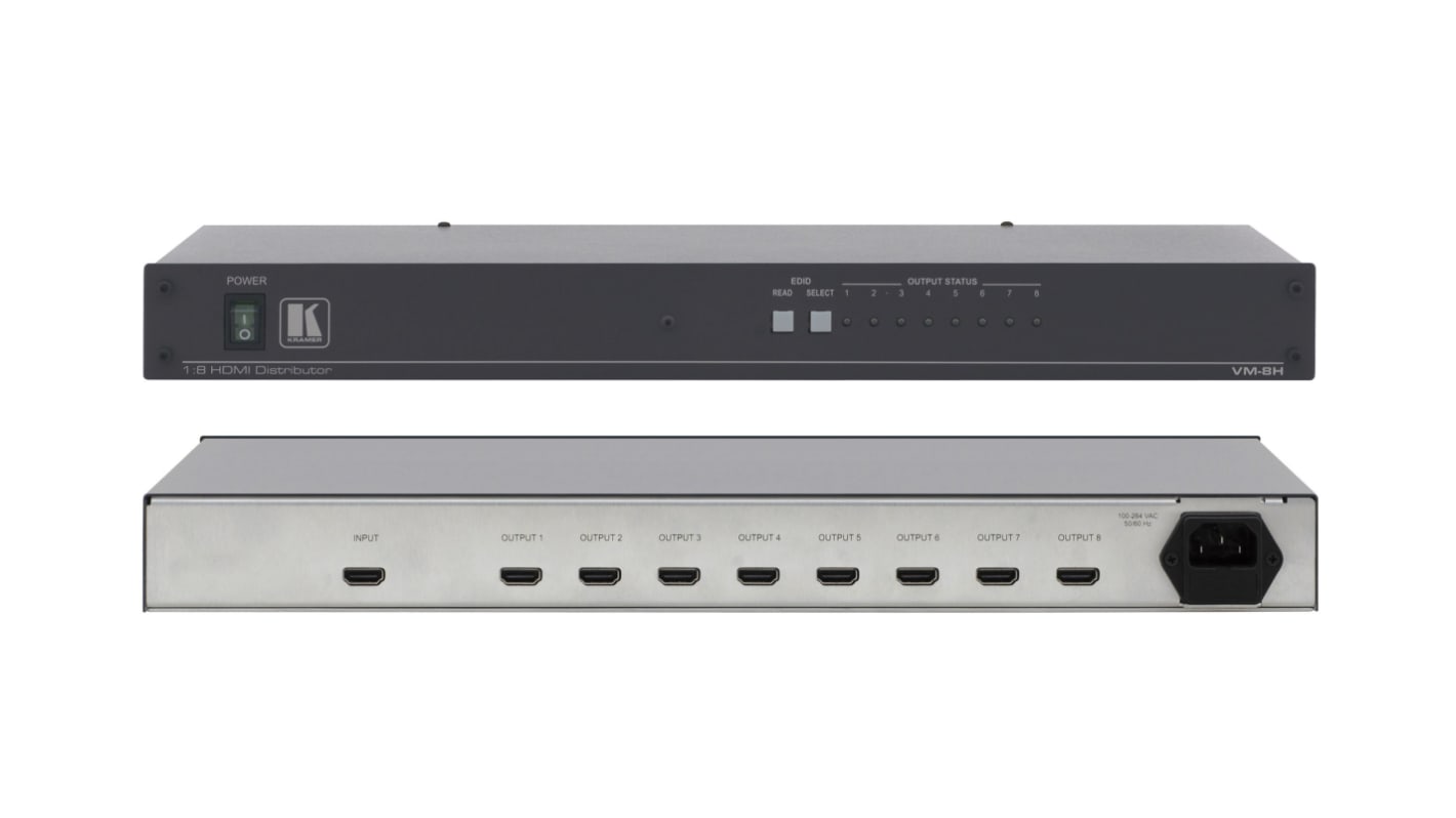 KRAMER ELECTRONICS, Videosplitter med 8 Porte, HDMI, Maks. 1920 x 1080 1 8