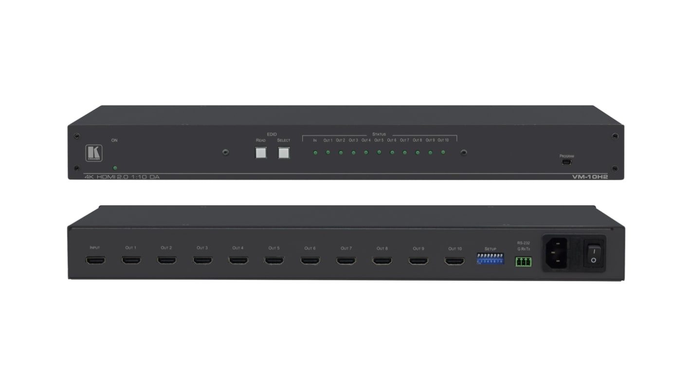 KRAMER ELECTRONICS Video-Splitter HDMI 10-Port, 3840 x 2160 1 Videoeingänge 10 Videoausgänge