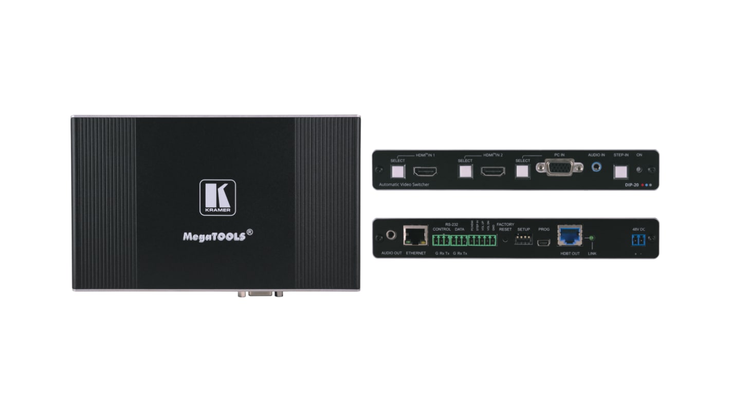 KRAMER ELECTRONICS 3 Port over HDBaseT Transmitter - up to 4K Maximum Resolution