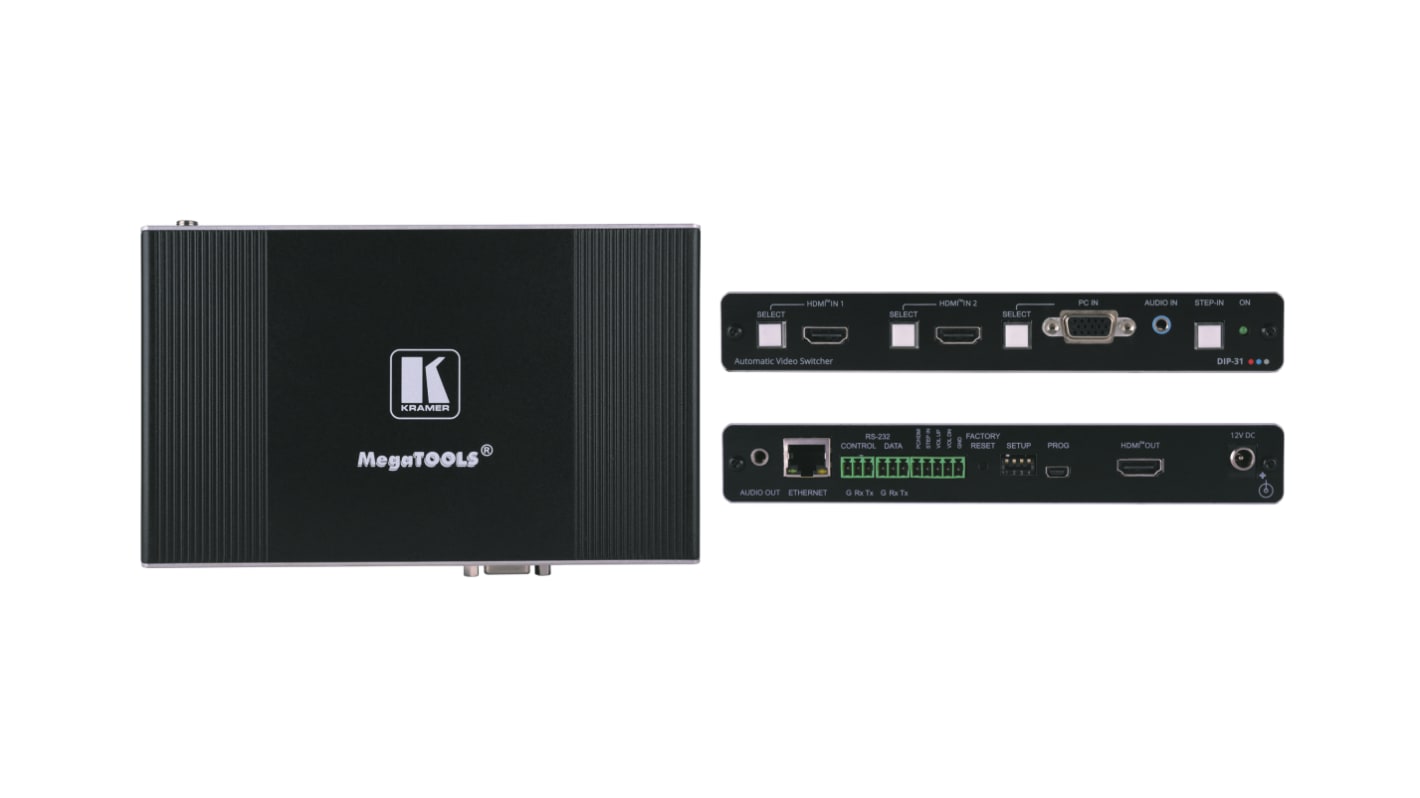 KRAMER ELECTRONICS 3 Port 3 Input 1 Output HDMI, VGA Switch - up to 4K