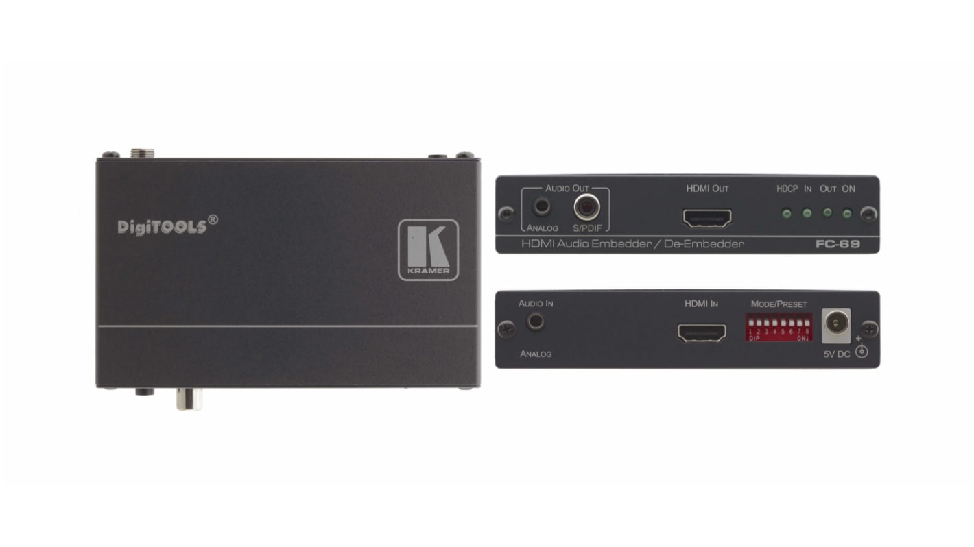 KRAMER ELECTRONICS 2 Port 1 Input 1 Output HDMI Switch - up to 4K