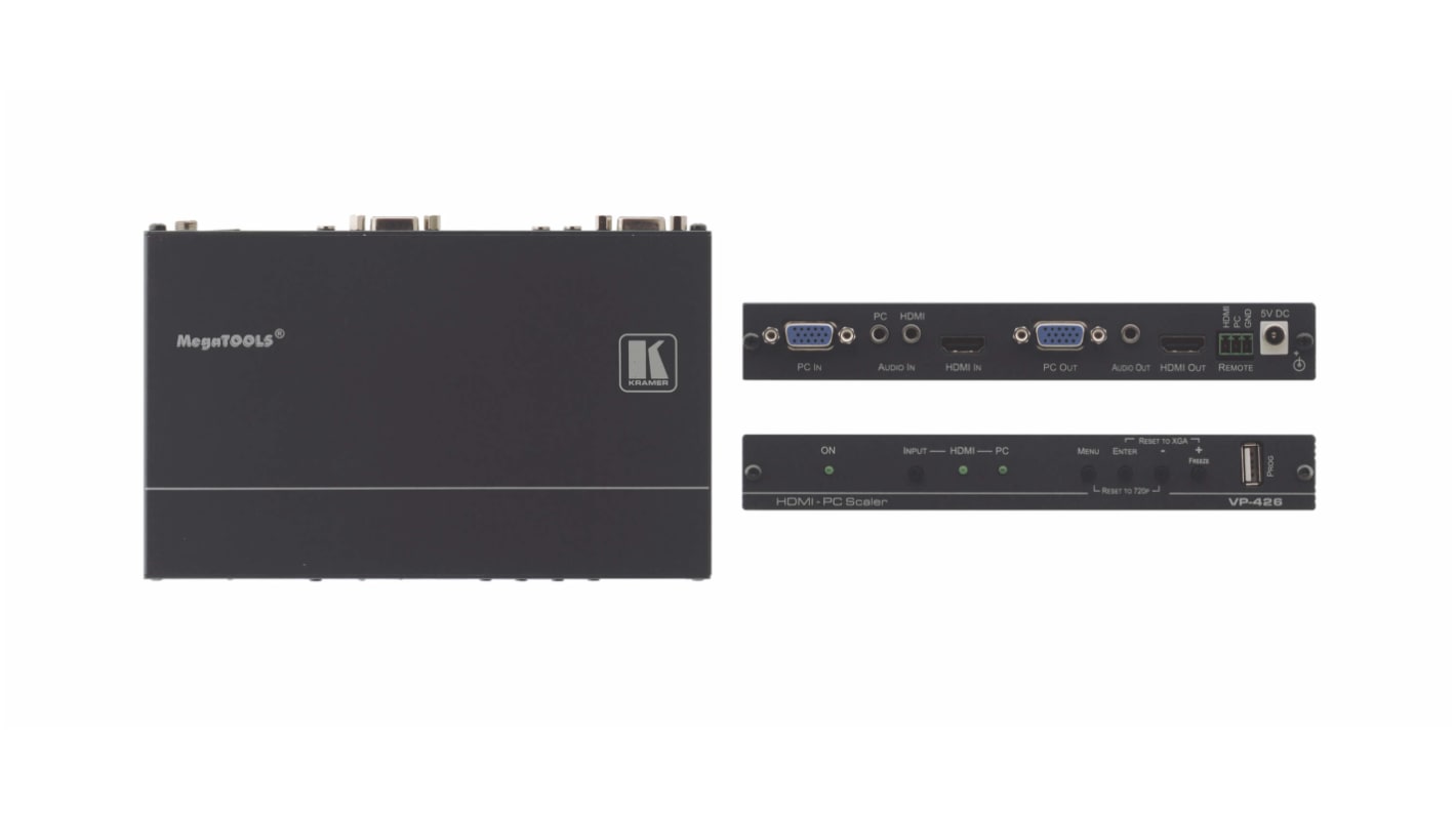 KRAMER ELECTRONICS Videoschalter HDMI 2-Port, 1920 x 1080 2 Videoeingänge 1 Videoausgänge