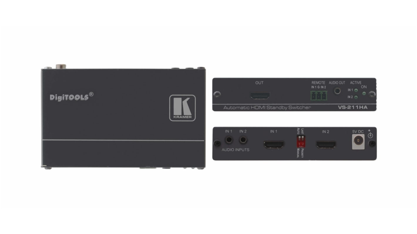 KRAMER ELECTRONICS 3 Port 2 Input 1 Output HDMI Switch 1920 x 1200